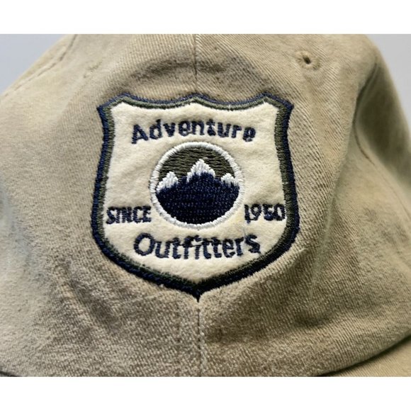 Adventure Outfitters Strapback Hat Tan Mountain Logo Since 1950 - Picture 6 of 9